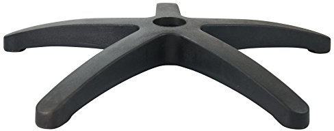 Waytex 78180 Pied de Chaise de Bureau 5 Branches diamètre 56 cm, pour roulettes ou Patins, en Nylon Noir