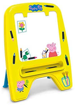 Chicos - Peppa Pig Mein erstes Schreibtafel, geeignet für Buntstifte und Marker, ab 18 Monaten, gelb, 58.7 x 33.3 x 75.2 cm (52199)
