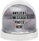 Personalised with Your own Text,Name,Image themed Photo Snow Globe Dome Glitter Shaker. (Silver)