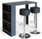 Vicco Bartisch-Set, Bartresen und Hocker, Anthrazit, 117 x 57 cm mit 2 Barhockern