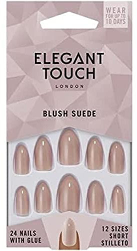 Elegant Touch Perfect Colour Lot de 24 faux ongles courts avec colle Nude, Lot de 1