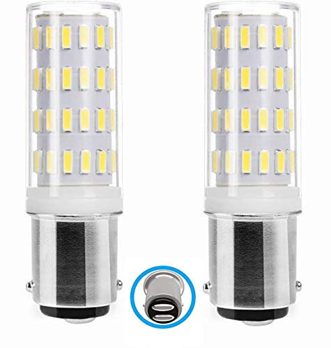 B15 LED Lampe Glühlampe 12V 24V, B15 Bajonett-Doppelkontakt, 3W Kaltweiß 6000K 40W Äquivalent, für Nähmaschinenlamp, Innenbeleuchtung. 2-er Pack