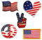 Catch the Patch Usa Set 5 Stück - (Größe: verschiedene Größen) – Kultige Aufnäher zum Aufbügeln & Aufnähen – Für Jacken, Rucksäcke, Shirts & Cosplay – Ein Must-have für DIY-Fans