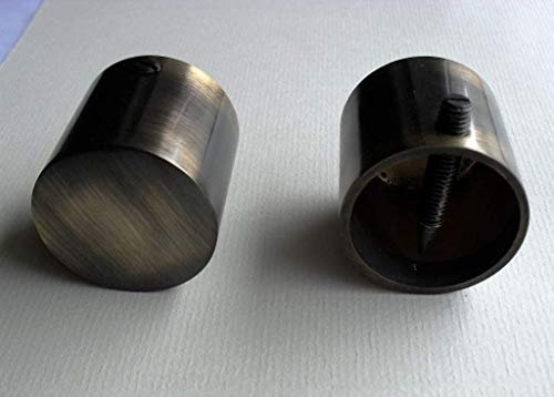 Messing Seilendkappe für Ø30 mm Handlaufseil in Antik Brüniert (Gold & Schwarz Schattierung) Seilabschluss Seilkappe Handlaufseile