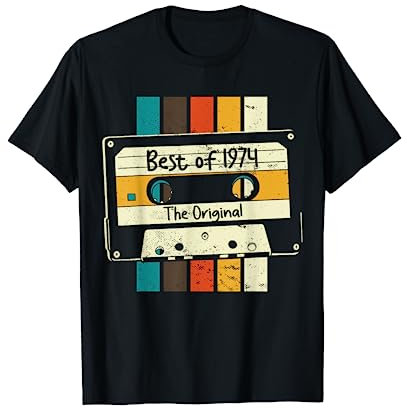 Best Of 1974 Retro Mixtape Kassette zum 51. Geburtstag T-Shirt
