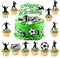 HOWAF 25 Stk Fussball Tortendeko Fussball Cake Topper Fußball Cupcake Topper Happy Birthday Cake Topper Fussball Kuchen Deko für Fussball Deko Geburtstag Kinder Junge Mädchen Fussball Sport Party Deko