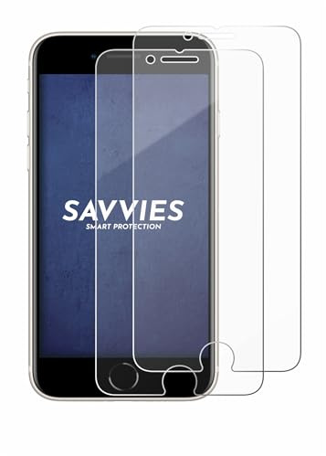 Savvies Schutzglas für Apple iPhone SE 3 2022 | 2 Stück Transparenter Displayschutz Made in Germany 9H Hartglas Klares Echtglas Panzer Schutz Glas Einfache Montage
