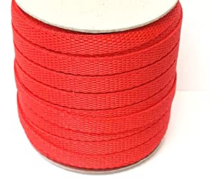 10mm Polypropylene Webbing Heavy Duty Strap For Backpacks Belts Handles Bags Straps Dog Leads (50 Metres, Red)