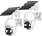 WOOLINK 2PCS 4MP Telecamere di Sicurezza Solare Wireless Esterno, 2.5K Solare/Batteria Alimentata Telecamera per la Sicurezza Domestica, Pan/Tilt 2.4Ghz WiFi Camera con PIR, Audio a 2 vie, Cloud/SD,