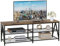 Katrawu TV Stand for TV up to 65 Inch, Long 55 TV Cabinet with 3-Tier Storage Shelves, Industrial Style TV Console Table for Living Room with Rustic Brown and Matte Black Finish