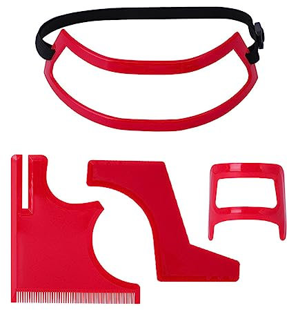 VOANZO4PCS Bartformer Bartformer Haaransatz Schablone Gesichtspflege für Männer Schnurrbart Trimmen Schablone Kit