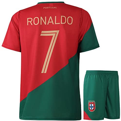 Portugal Fußball Trikot Set Heim - Kinder und Erwachsene - Jungen - Sportsachen - Geschenk - Sport t Shirt - Sportbekleidung - Größe 104