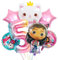 Geburtstag Luftballons Mädchen,Folienballon Rosa 5 Jahre Mädchen,Luftballon Katze Party Dekoration,Geburtstagsdeko Mädchen 5 Jahr