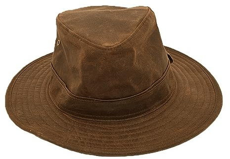 Romneys Wax Cotton Regenhut – Gewachster Baumwollhut für Damen & Herren, wasserabweisender Outdoor- und Jagdhut, klassischer Country Style, ideal für Hundesport, Angeln & Freizeit