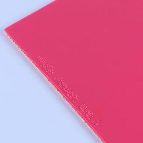 BBTISG Tischtennis Gummiplatte, Dick: 2,1mm Tischtennisschläger Ersatzbelag Professionelle ITTF-Zugelassene Klebrige Ping Pong Schläger Gummi Arc Angriff für Training Wettbewerb (Rosa)