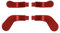 eXtremeRate 4 pcs Palettes Métalliques en Acier Inoxydable pour Xbox One Elite/Elite Series 2/Elite 2 Core Manette, Rouge Écarlate