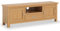 London Oak 140cm Wide TV Unit for Living Room | Roseland Furniture Large Lacquered Television Stand Cabinet Solid Wooden with 2 door and drawer storage for TVs up to 63 inches, Fully Assembled