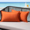 MIULEE Outdoor Kissen Wetterfest Kissenbezug Wasserdichter Dekorative Kissenbezüge Leinen-Optik Sofakissen Dekokissen für Garten Sofa Couch Wohnzimmer Schlafzimmer 2er Set 30x50cm Orange