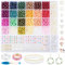 EUES Perlen Bunte, 1900+ Beads for Jewellery Making, Bunte Perlen zum Auffädeln Erwachsene für DIY Perlen Set Schmuck Bracelet Making Kit, Feiertage, Partys, Weihnachten
