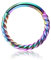 Decentraland 1 STÜCK 16G Regenbogen Durchmesser 10 mm Modischer Helix Twist Edelstahl-Ohrring Knorpel Nase Septum Spiralring Orbital-Hoop-Piercing-Schmuck