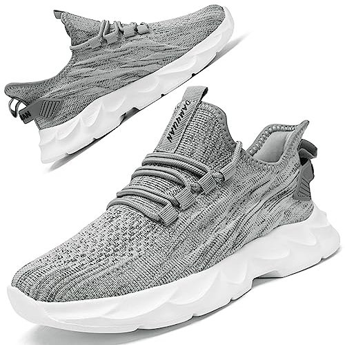 ZGPWZWL Damen Schuhe Turnschuhe Sportschuhe Laufschuhe Straßenlaufschuhe Memory Foam Walkingschuhe Indoor Fitnessschuhe Bequeme Sneaker,Dunkelgrau EU 38