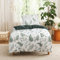 BEDSURE Bettwäsche 135x200 2teilig Bettbezug - Bettwäsche-Sets 135 x 200 cm mit Kissenbezug 80x80 cm, ÖKO-TEX Wendebettwäsche Bedding Muster Grün Blumen Pflanzen für Einzelbett mit Reißverschluss