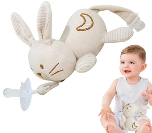 Moreeulsi Schnuller-Tieraufsatz, Schnuller-Buddy | Kuschel-Schnullerhalter - Hautfreundlicher, bequemer, schöner Schnullerkumpel für Kinderpartys ab 0 Monaten