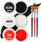 nsxsu Halloween Weiß + Schwarz + Rot Schminke Bodypainting 165g(5.83oz )，Gesichtsbemalung Kit für Kinder und Erwachsene，Körperfarbe Set mit Pinseln für Halloween SFX Makeup Cosplay Clown Art Theater