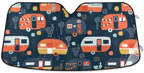 Camping Cars - Parasol plegable para parabrisas de coche, 55 x 27.6 pulgadas