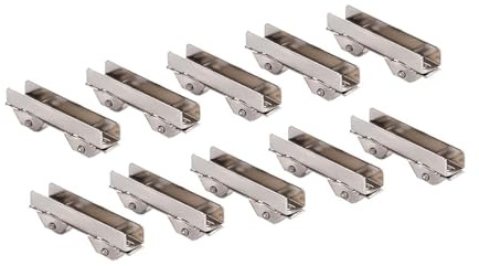Lot de 10 roues de porte coulissante fendue, 6 mm de large pour porte coulissante en verre, tiroir, meubles, poulies de douche