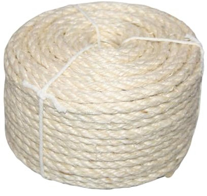 DAYUNSEN Árbol para Gatos Cuerda de Sisal para Rascador de Gatos Cuerda de Repuesto Juguete para Mascotas Reparación de Torres para Gatos Jardinería Cuerda de Reparación para Torres de Muebles, 8Mm X