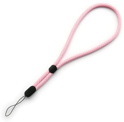 trage.band® kurzes verstellbares Handgelenk-Trageband, weiß-rosa