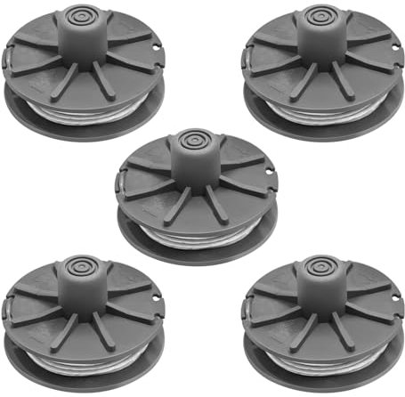 Uchidodo Bobine Fil Coupe Bordure pour Gardena Debroussailleuse, 5 Bobine de Fil Debroussailleuse, Longueur 6.25 m, Diamètre 1,6 mm