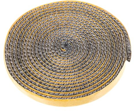 GLSTOY Selbstklebend Hitzebeständiges Ofenseil Isoliertes Flachofenseil Dichtungsstreifen Feuerschutzauskleidung Glasfaserseildichtung Kamineinsatzersatz