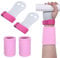 1 Paar Turnen Griffpads Mit Armbändern Für Kinder Cross Training Gymnastik Griffe Gewichtheben Sport Pull Up Grips Handgelenk Bandagen Fitness Hand Schützer Set Für Mädchen Jungen Teenager (Rosa, s)