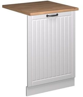Vicco Panel Frontal del lavavajillas Fame-Line, Blanco casa de Campo, 60 cm, ET Roble