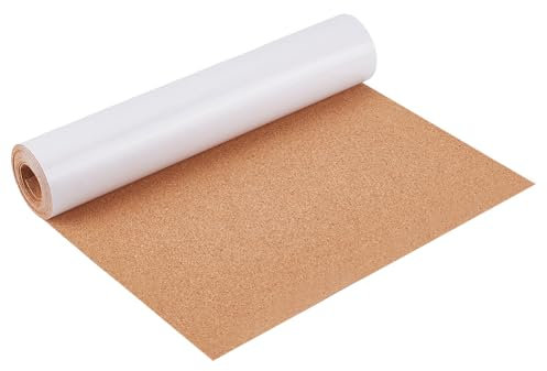 BENECREAT Rouleau de Liège Autocollant de 30x200cm Tapis en Liège de 1mm D'Épaisseur avec Adhésif Puissant pour Décoration Murale Artisanat de Fête et de Bricolage