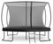 Zero Gravity Trampolin Outdoor oval, TÜV-geprüft, Komplettset inkl. Leiter, Aufbauvideo, Outdoor Trampolin für Kinder & Erwachsene mit innenliegendem Sicherheitsnetz (305x213cm / Black)
