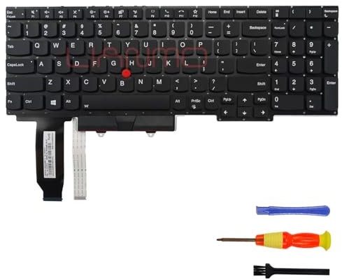 Teclado de retroiluminación de repuesto compatible con Lenovo ThinkPad R15 E15 Gen2 Gen3 Gen4 (EE. UU.)