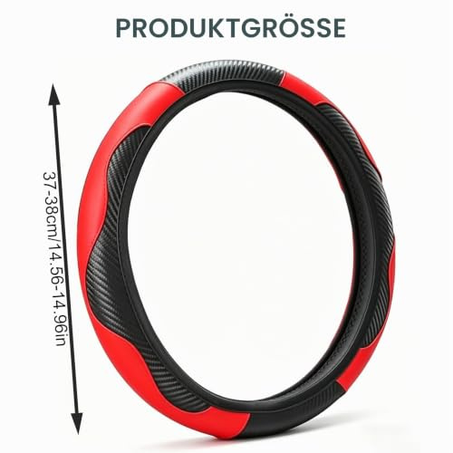 Lenkradbezug Leder, Universal Auto Leder Lenkradbezug | 37-38cm Anti-rutsch Atmungsaktives für den meisten Autos, Autos, SUVs, Vans, LKW usw