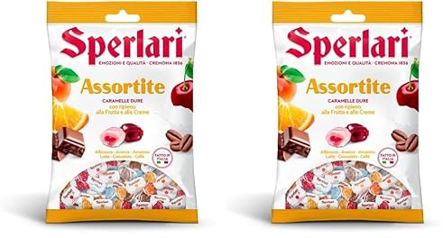 SPERLARI - CARAMELLE DURE ASSORTITE RIPIENE, 420g (Confezione da 2)