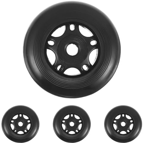 Toyvian 4 Stück Kunststoff Ersatzrollen für Fitnessgeräte mit 25mm Höhe Kompatibel mit Heimtrainern und Rollentrainern für Sportgeräte