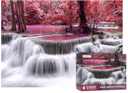 Puzzle 1000 Teile für Erwachsene Wasserfall Puzzle 1000 Teile für Erwachsene Puzzles 1000-teiliges Landschaft 1000-teiliges Landschaft Dekorationspuzzle für Jugendliche und Senioren Puzzles-Liebhaber