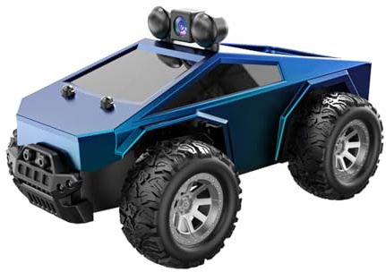 Luocute Auto RC 1:28 con Videocamera HD, Auto Telecomandata WiFi FPV 2.4G, APP e Controller Doppia modalità, Luci a LED, Fuoristrada Fuoristrada per Adulti Bambini Ragazzi Ragazze (BLUE)