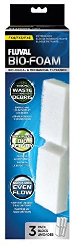 Fluval Schaumstoffpatrone, für Fluval Außenfilter FX4, FX5 und FX 6, 3er Pack