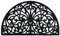 Dandy by William Armes, Wrought Iron Effect 1/2 Half Moon Rubber Door Mat Heavy Duty Non Slip, Black, 75 x 45
