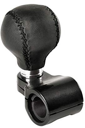 Lampa Boule de Volant en Cuir Noir