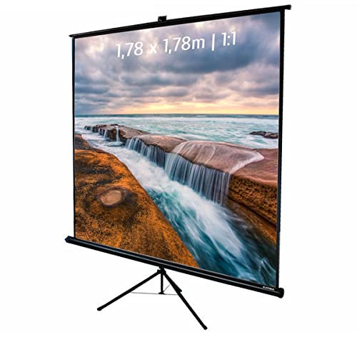 Ecran de Projection trépied 1,78 x 1,78m - Format 1:1