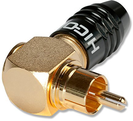 Connettore RCA angolare Hicon HI-CMA02-NTL (versione neutra, all'unità)