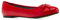 Andrés Machado - Klassische Ballerinas für Damen– TG104 – Loafer mit flachem Blockabsatz – Elegante Damenschuhe Slipper für den Sommer aus Lacklederimitat – Rot EU 46